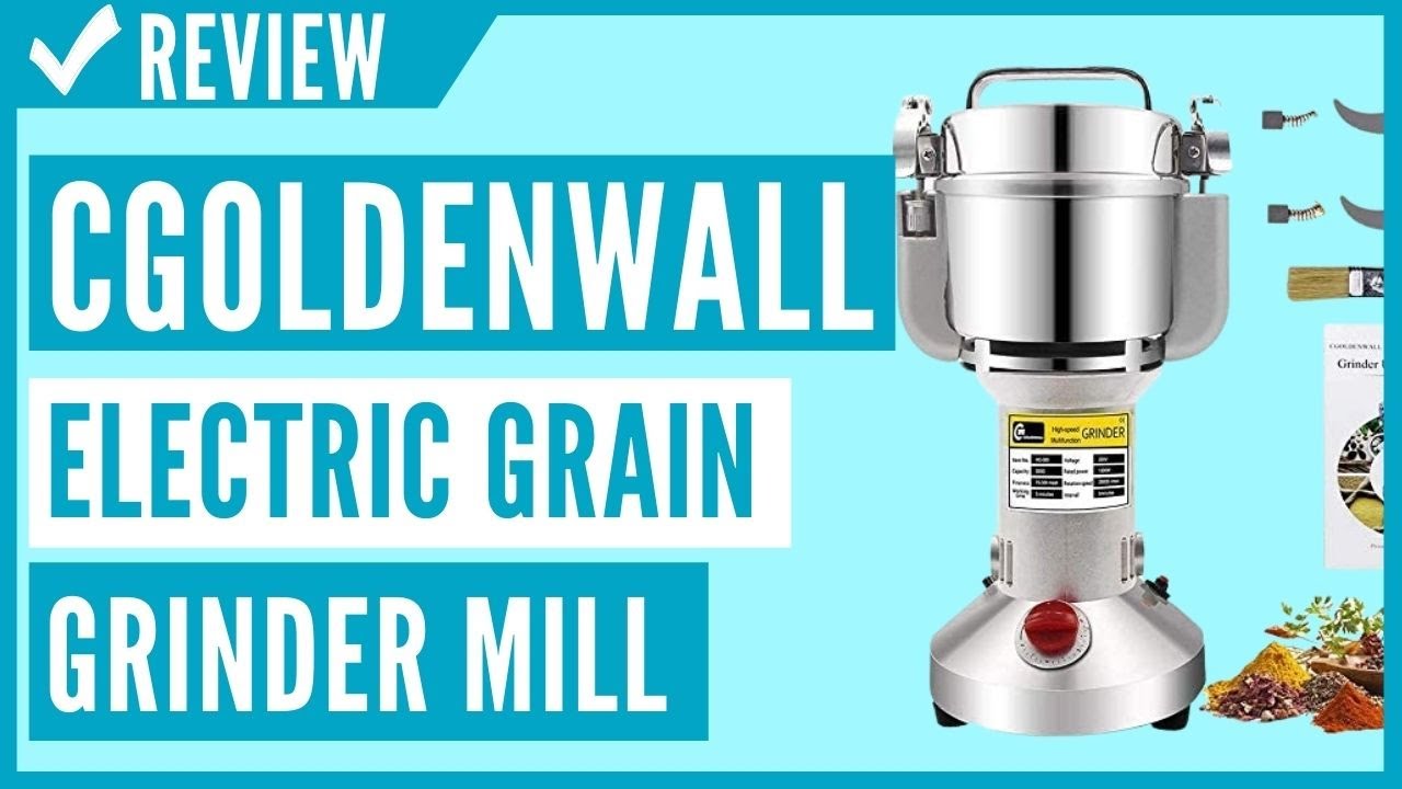 CGOLDENWALL Upgraded Electric Grain Grinder Mill High-speed Spice Herb Mill Commercial powder machine Dry Cereals Grinder CE 300g Swing Type 