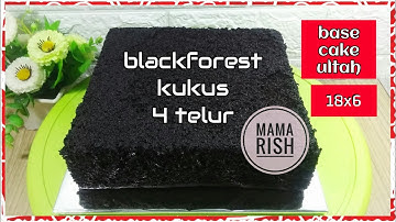 Thumbnail of resep black forest kukus / panggang 4 telur - base cake kue ulang tahun loyang 18 cm enak lembut