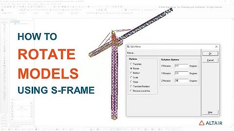 How to Rotate a Model in S-FRAME