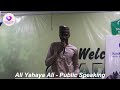 Speak To Lead Contest Ali Yahaya Ali Public Speaking