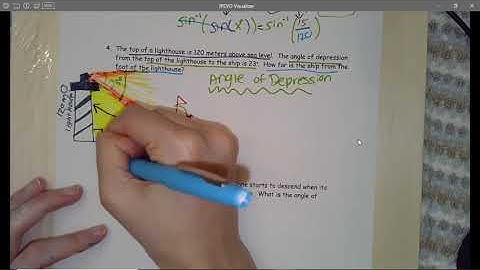 sine, cosine, and tangent word problems Ex 4