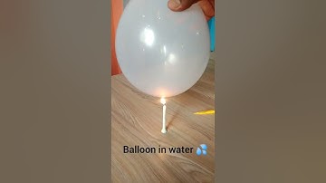 normal balloon and water balloon with candle experiment #short