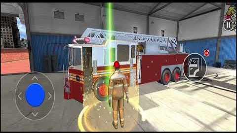 Truk pemadam panjang memadamkan kebakaran jalan raya - real firefighter game 3D android