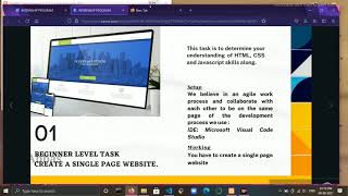 Task #1 : Beginner Level Task - Single Page Website - LetsGrowMore | Web Development | LGMVIP