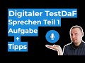 Sprechen Teil 1 im digitalen TestDaF - Aufbau und Tipps für die Prüfung