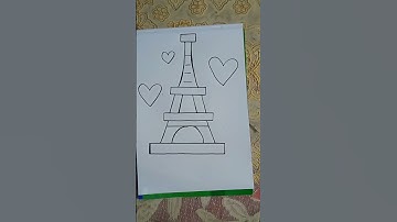 Eiffel Tower Drawing #shorts #youtubeshorts #ytshorts #viralvideo #eiffeltower #drawing#yt #trending