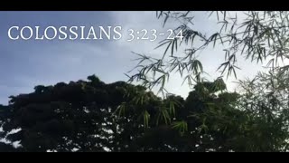 COLOSSIANS  3:23-24 || Sharing this bible verse with you || CHENG'S TV