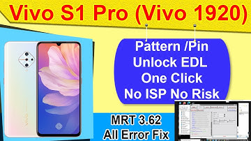 Vivo S1 Pro Pattern Unlock One Click With MRT/Vivo 1920 S1 Pro MRT3.62 Error& How To Format Solution