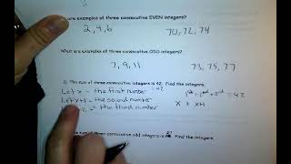 Lesson 6 Unit 4: Consecutive Integer Word Problems