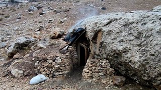 Build SECRET UNDERGROUND BUNKER with FIREPLACE in 15 DAYS, Diy, Camping, Cooking, Asmr