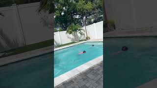Thumbnail for Babies' Pool Plunge Showcasing Surprising Swimming Skills