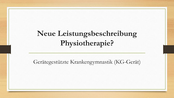 Was ist der unterschied zwischen kg und physiotherapie