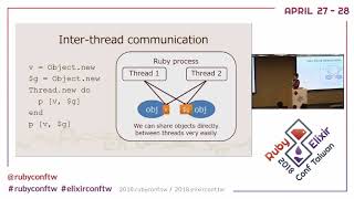 RubyElixirConfTaiwan 2018: Progress report of "Ruby 3 Concurrency" by Koichi Sasada
