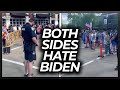 MUST WATCH: Opposing Protest Groups Find Unity in Hating Biden