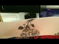 Flower tattoo on arm. Татуировка цветы на руке.