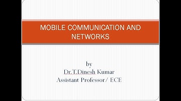 MOBILE COMMUNICATION AND NETWORKS |INTRODUCTION
