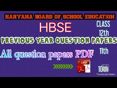 HBSE Previous year Papers |HBSE 12th Class previous year papers ...