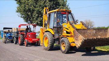 JCB 3dx Eco Backhoe Running Loading Tractor Stuck in Mud New Mahindra 475 Eicher 380 Massey 1035