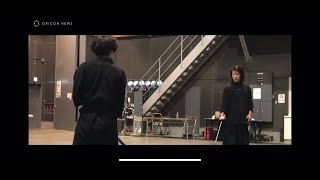 Takeru Satoh - sword practice for upcoming movie releasing this month on Netflix (Rouroni Kenshin)