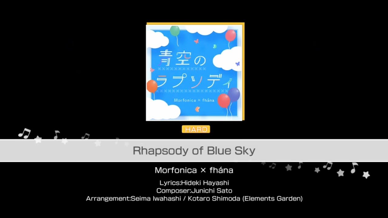 เกม [BanG Dream!] HARD เพลง Rhapsody of Blue Sky - Morfonica × fhána ...