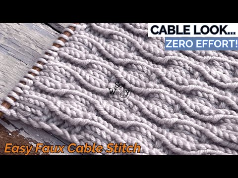 Knit & Purl Stitch that Looks Like Expert's Work! (Reversible + Lays Flat) - So Woolly