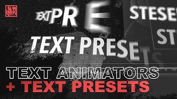 How To Use Animators for Easy Text Animations/Presets in After Effects!