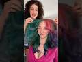 STRAIGHTENING MY SISTERS UNICORN HAIR!! #curlytostraight