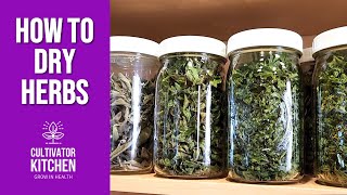 How to Dry Herbs! 🌿Sustainable &amp; Vegan #PreserveTheHarvest