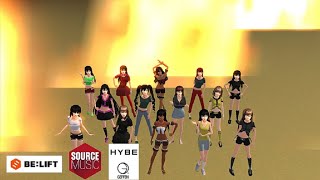 DANCE PERFORMANCE 'ICONIC BY MISTAKE - LE SSERAFIMxILLITxKATSEYE' || VERSION SAKURA SCHOOL SIMULATOR