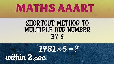 Shortcut tricks | multiply odd number with 5 | vedic maths | maths
