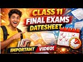 DATE SHEET for Class 11 2026 Annual exam