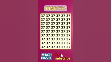 Tell me where 73? | Brain Teaser IQ Test #shorts #different #puzzles #opticalillusion #quiz