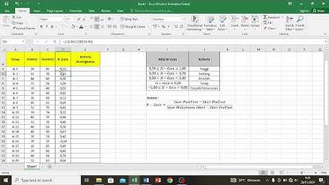 Cara Mudah Menghitung Nilai N-Gain Menggunakan Microsoft Excel