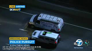 POLICE CHASE: Stolen-car suspect leads police on wild pursuit into Hollywood | ABC7