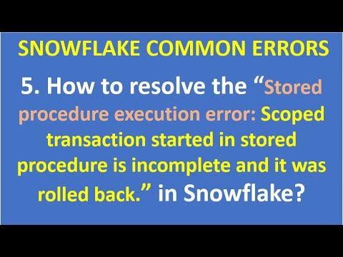 5.How to resolve the Stored procedure execution error Scoped transaction started in stored procedure - YouTube 5.How To Resolve The Stored Procedure Execution Error Scoped Transaction Started In Stored Procedure - Youtube