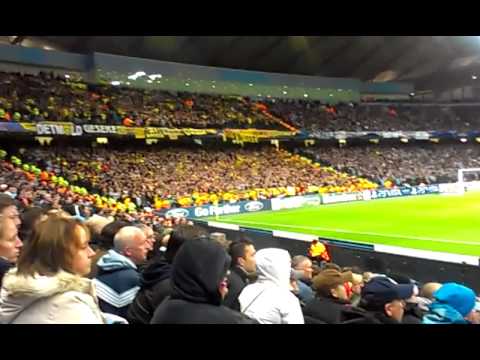 Borussia Dortmund fans bouncing at Man City