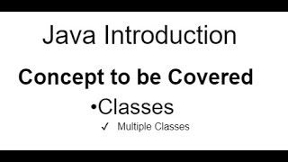 Creating Multiple Classes In Java