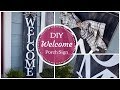 DIY Welcome Porch Sign | CHEAP & EASY Farmhouse Decor