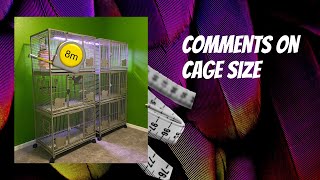 Comments on parrot cage sizes