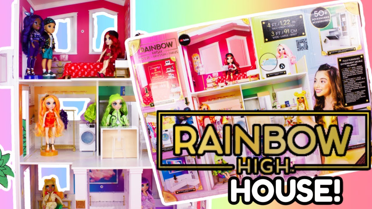 Rainbow High Townhouse- 3-story Wood Dollhouse Playset : Target