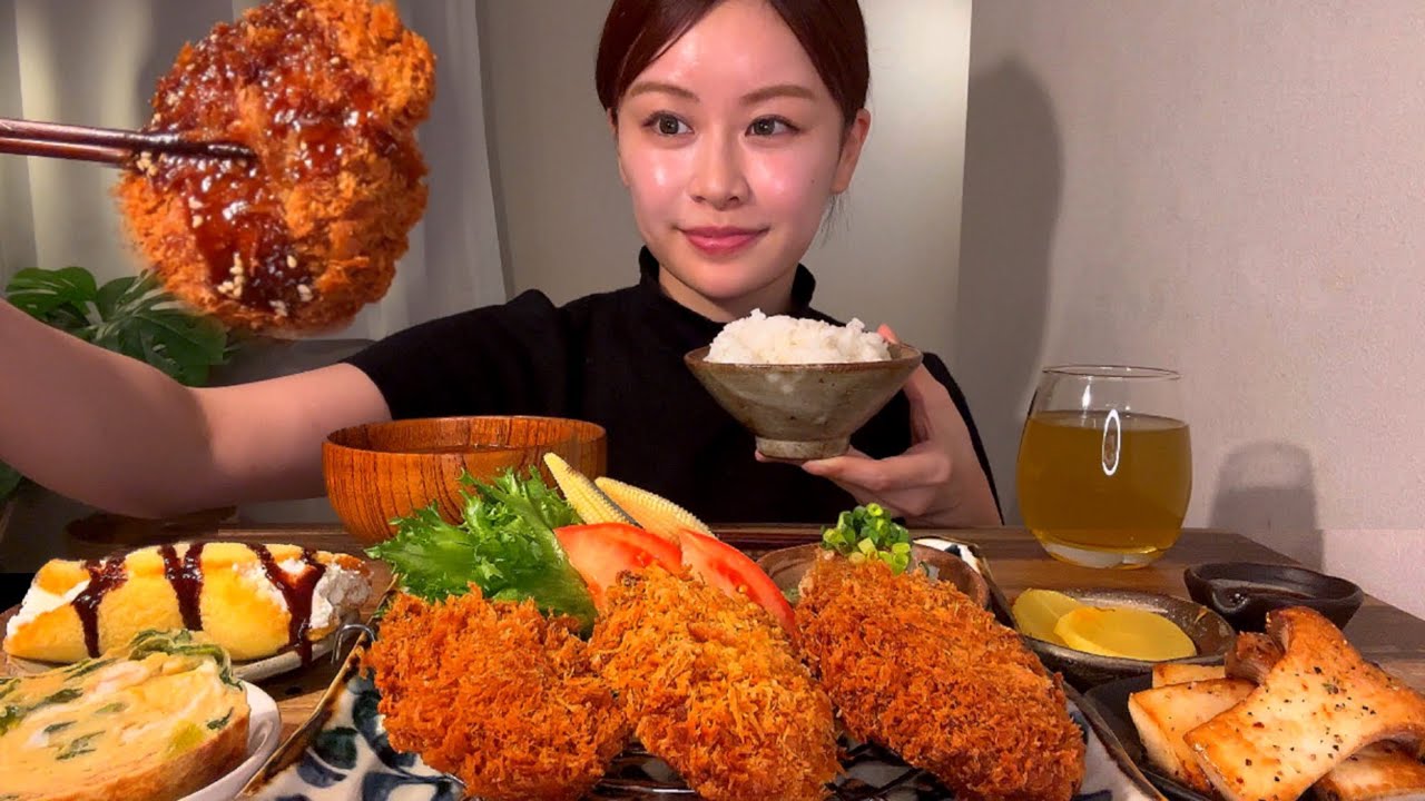 【ASMR】ヒレカツ定食[咀嚼音/EatingSounds/Mukbang/먹방]