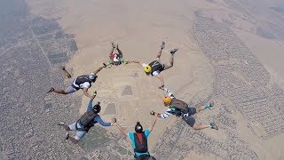 Group Skydive Above Great Pyramid Of Giza