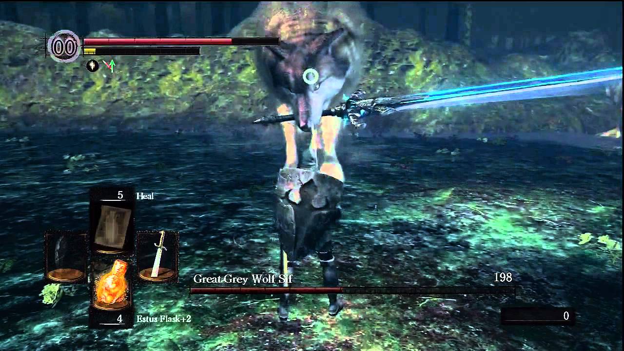 Dark Souls Great Grey Wolf Sif Boss Guide Melee Strategy Youtube