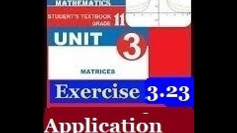 Mathematics Grade 11 Unit 3 Exercise 3.23