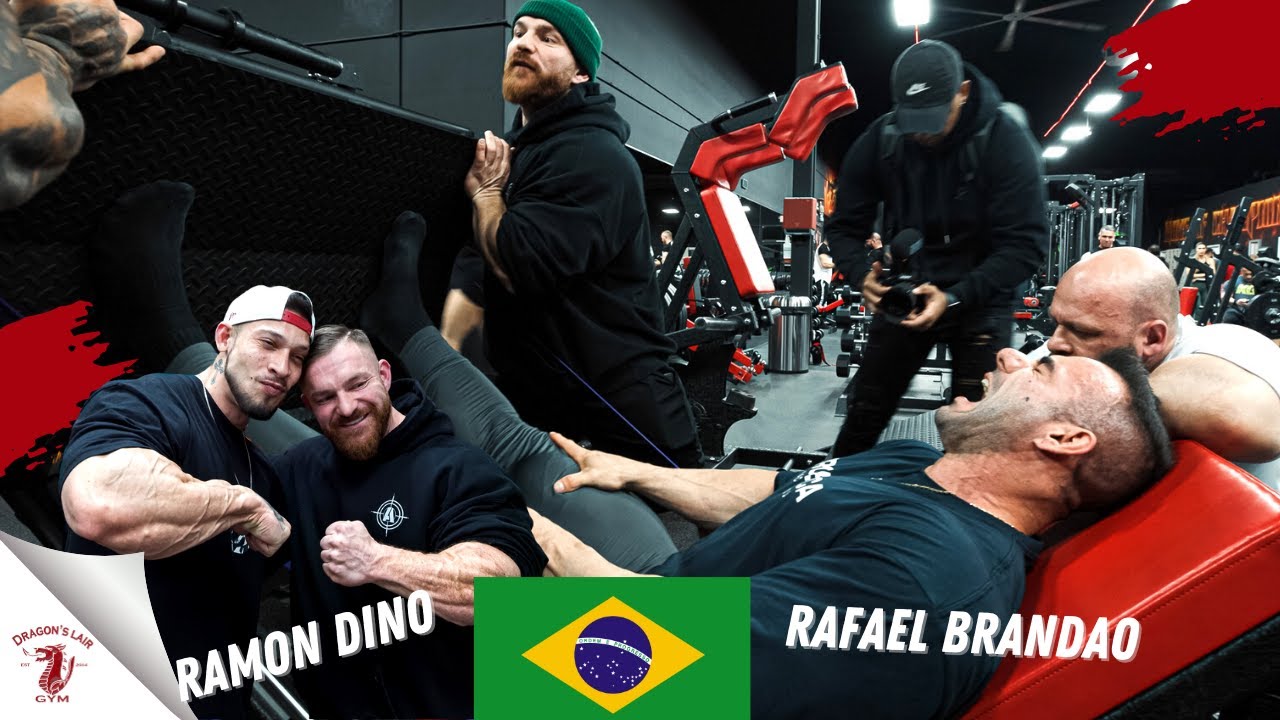 Watch Flex Lewis and Rafael Brandão Train Chest Together at the Dragon's  Lair Gym