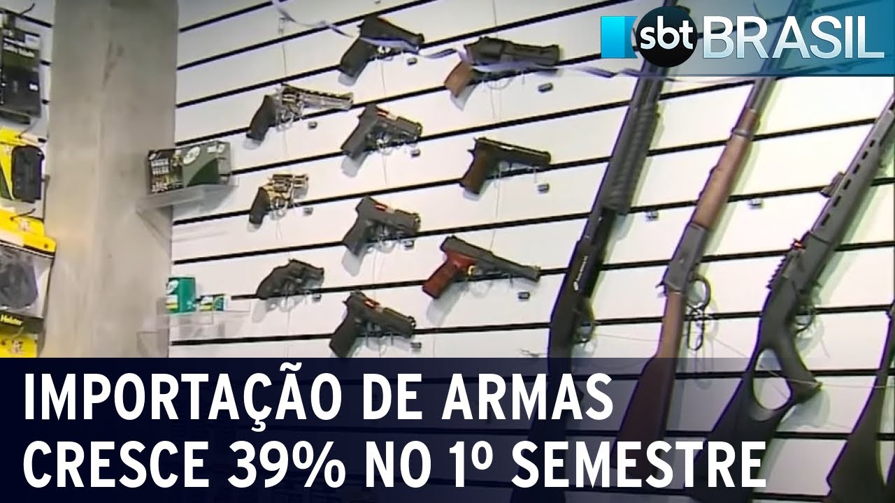 Importação de armas cresce 39% no 1º semestre | SBT Brasil (12/08/22)