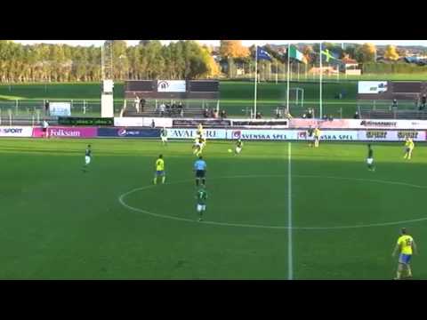 WONDERGOAL from the halfway line! | Liam Kelly | Reading FC | Ireland u19s vs Sweden | 12.10.13