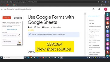 Use Google Forms with Google Sheets #GSP1064 short solution || #googlecloudarcade #gcp #swags