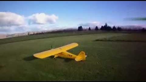 1/3 Piper J-3 Cub aerial video taken with a Quadcopter