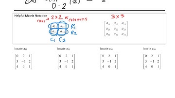 Determinants of 2x2 Matrices and Minors and Cofactors